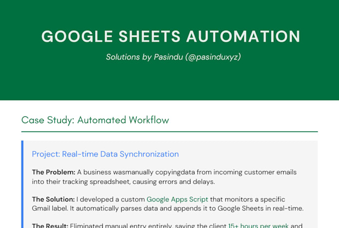 automate google sheets using apps script, gmail and API